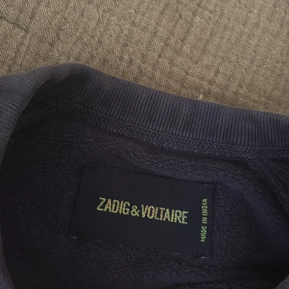 Zadig & Voltaire Blue Crewneck with White Print - Picture 2 of 3